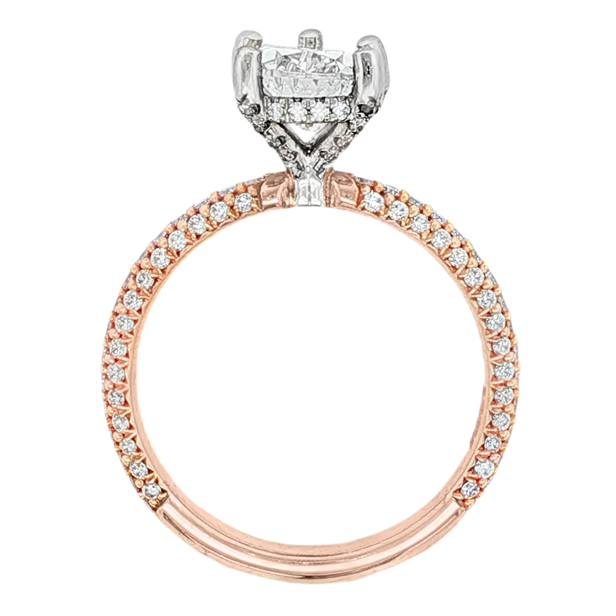 Precision Set Pear Diamond Pave Engagement Ring — photo 3 of 3