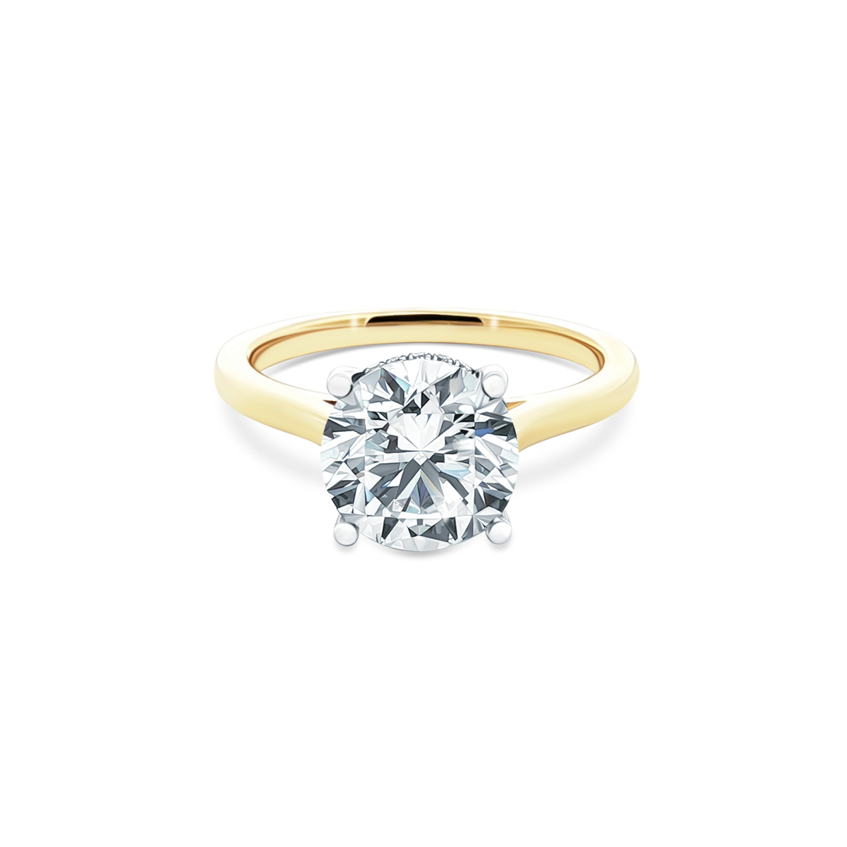 Signature Round Solitaire Diamond Engagement Ring — photo 1 of 3