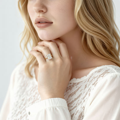Signature Radiant Solitaire Diamond Engagement Ring — photo 2 of 3