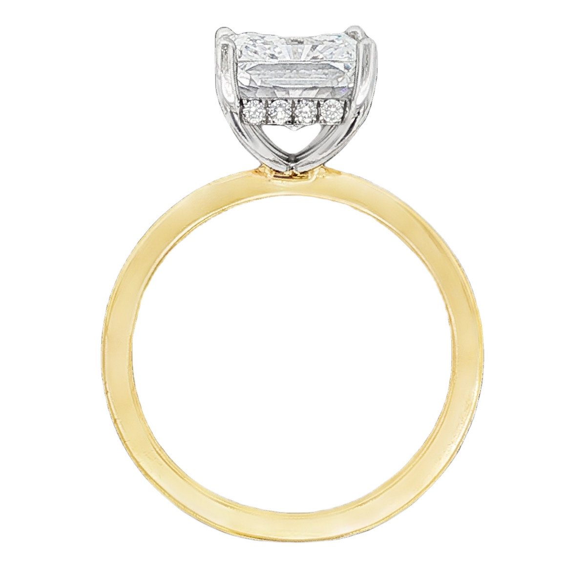 Signature Radiant Solitaire Diamond Engagement Ring — photo 3 of 3