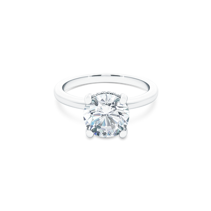 Precision Set Round Solitaire Diamond Engagement Ring — photo 1 of 3