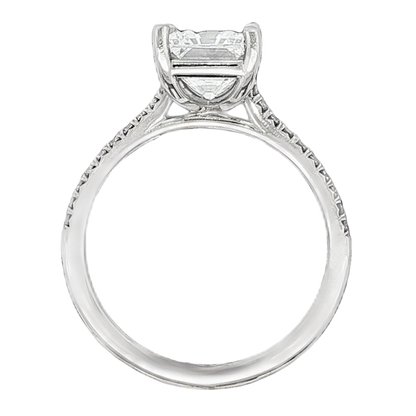 Precision Set Radiant Diamond Pave Engagement Ring — photo 2 of 2