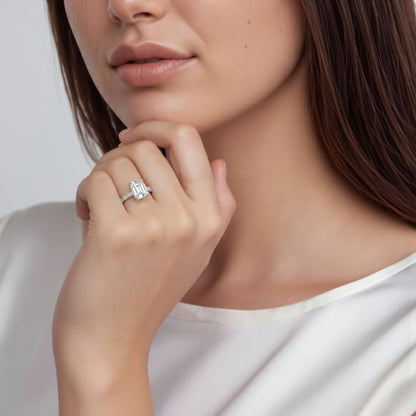 Precision Set Radiant Diamond Engagement Ring — photo 2 of 3