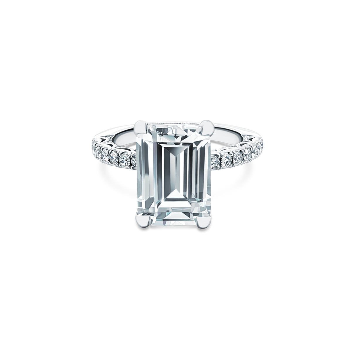 Tacori Emerald Diamond Pave Engagement Ring — photo 1 of 3