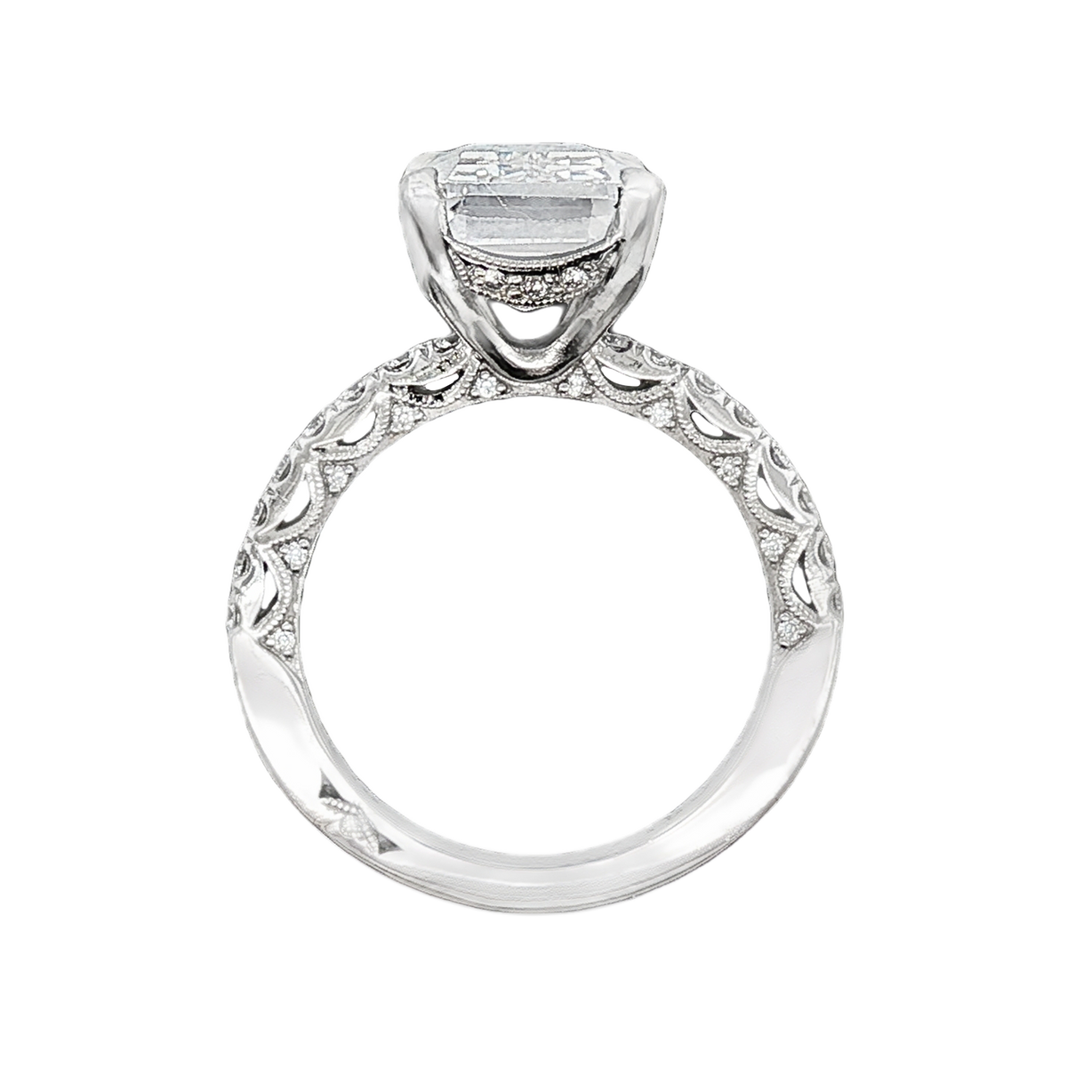 Tacori Emerald Diamond Pave Engagement Ring — photo 3 of 3