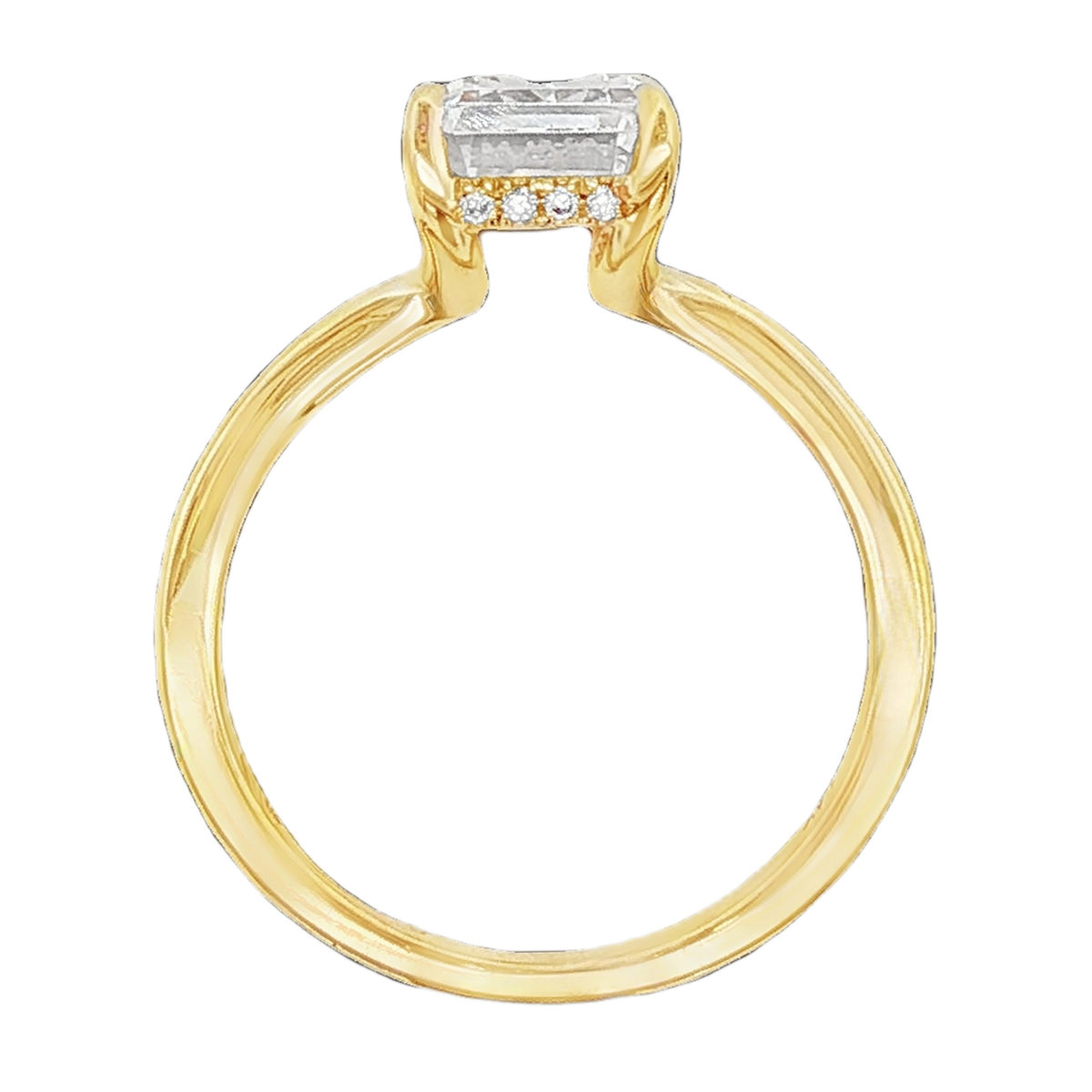 Signature Emerald Solitaire Diamond Engagement Ring — photo 3 of 3