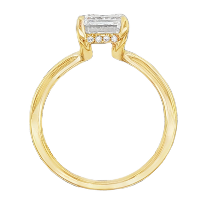 Signature Emerald Solitaire Diamond Engagement Ring — photo 3 of 3