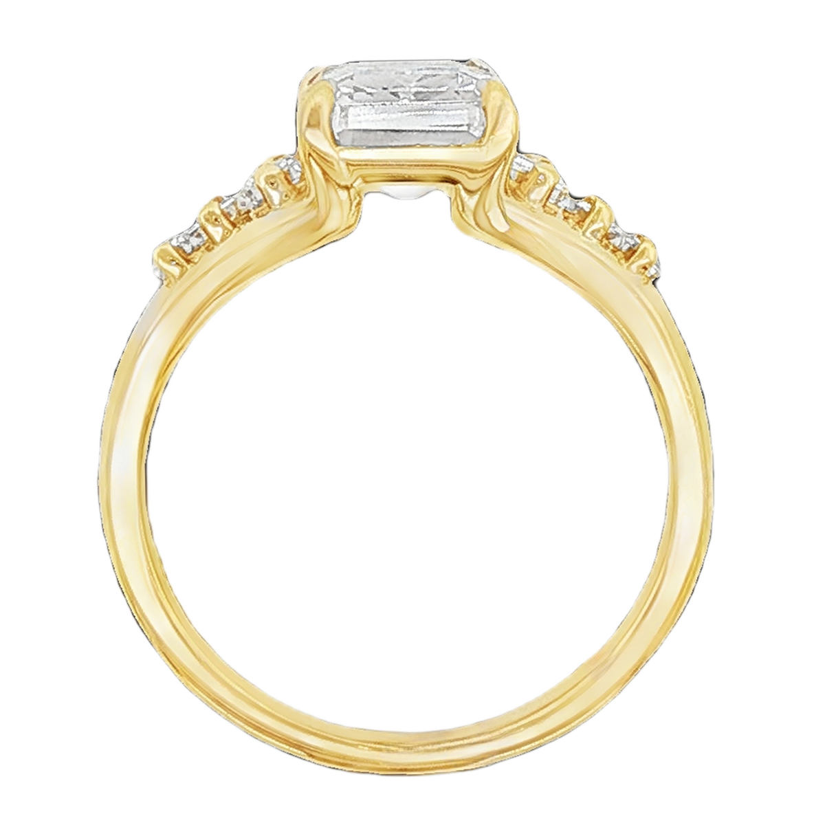 Signature Emerald Diamond Engagement Ring — photo 3 of 3