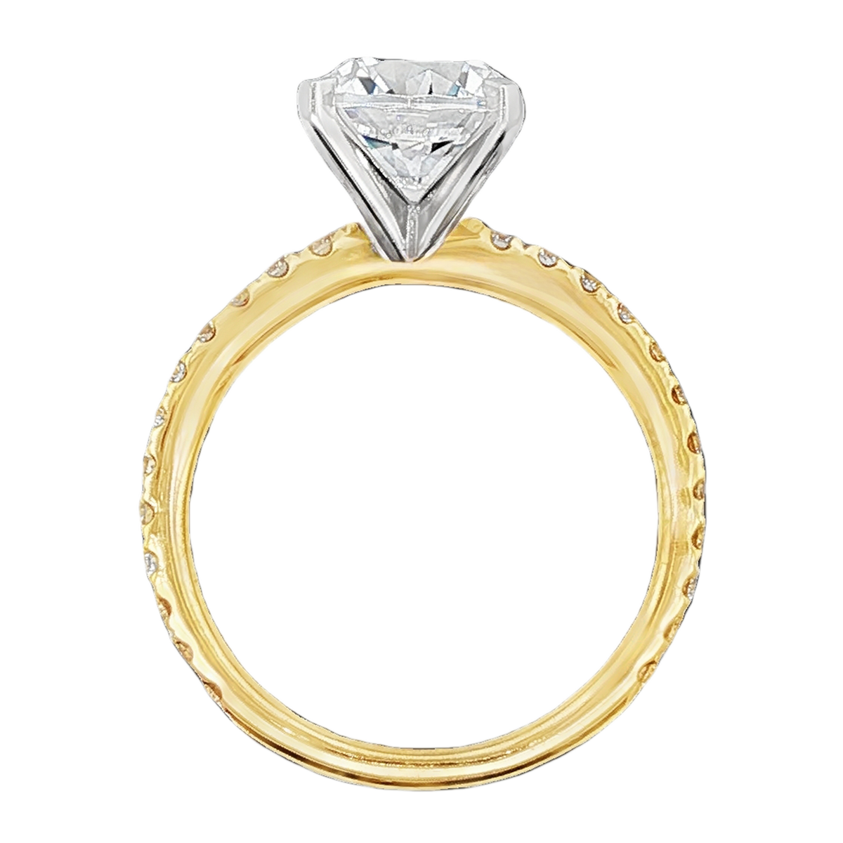 Signature Round Diamond Pave Engagement Ring — photo 3 of 3