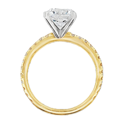 Signature Round Diamond Pave Engagement Ring — photo 3 of 3