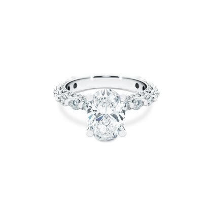 Verragio Oval Diamond Shared Prong Engagement Ring — photo 1 of 3