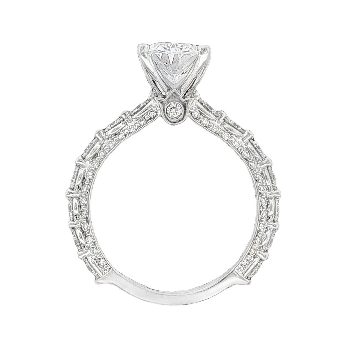 Verragio Oval Diamond Shared Prong Engagement Ring — photo 3 of 3