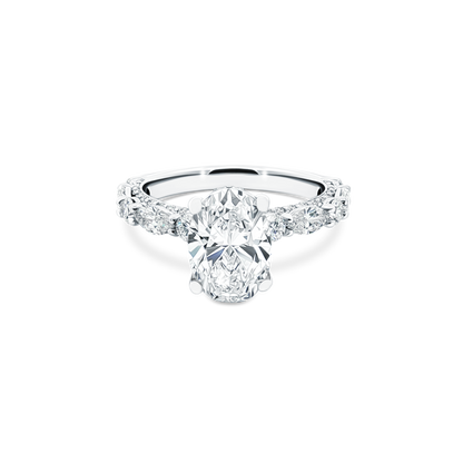 Verragio Oval Diamond Shared Prong Engagement Ring — photo 1 of 3