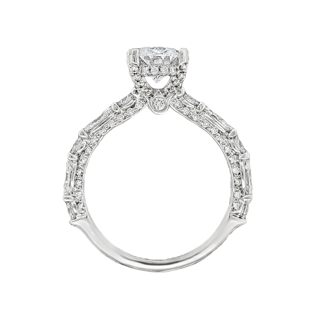 Verragio Oval Diamond Shared Prong Engagement Ring — photo 3 of 3