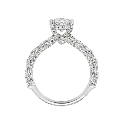 Verragio Oval Diamond Shared Prong Engagement Ring — photo 3 of 3