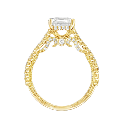 Verragio Emerald Diamond Pave Engagement Ring — photo 3 of 3
