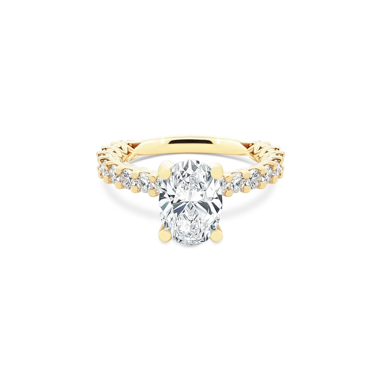 Verragio Oval Diamond Shared Prong Engagement Ring — photo 1 of 3