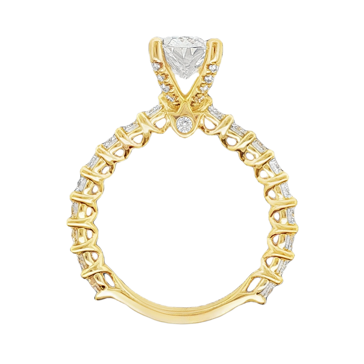 Verragio Oval Diamond Shared Prong Engagement Ring — photo 3 of 3