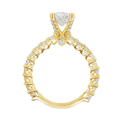 Verragio Oval Diamond Shared Prong Engagement Ring — photo 3 of 3