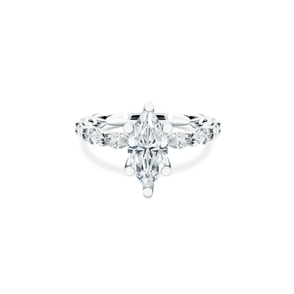 Verragio Marquise Diamond Shared Prong Engagement Ring — photo 1 of 3