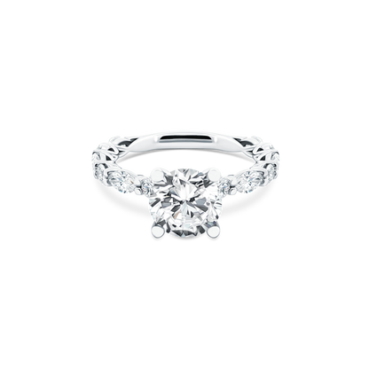 Verragio Round Diamond Shared Prong Engagement Ring — photo 1 of 3