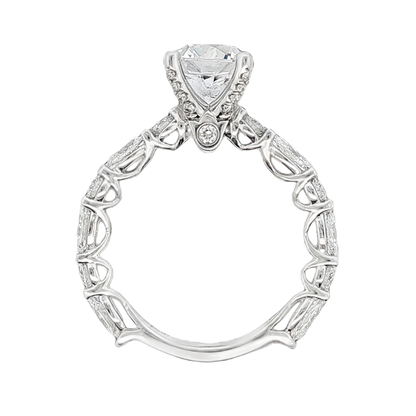 Verragio Round Diamond Shared Prong Engagement Ring — photo 3 of 3