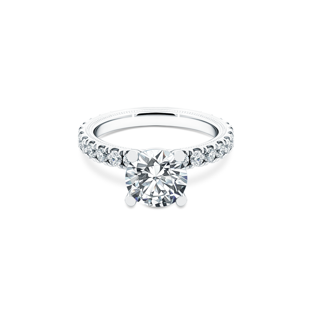 Verragio Round Diamond Pave Engagement Ring — photo 1 of 3