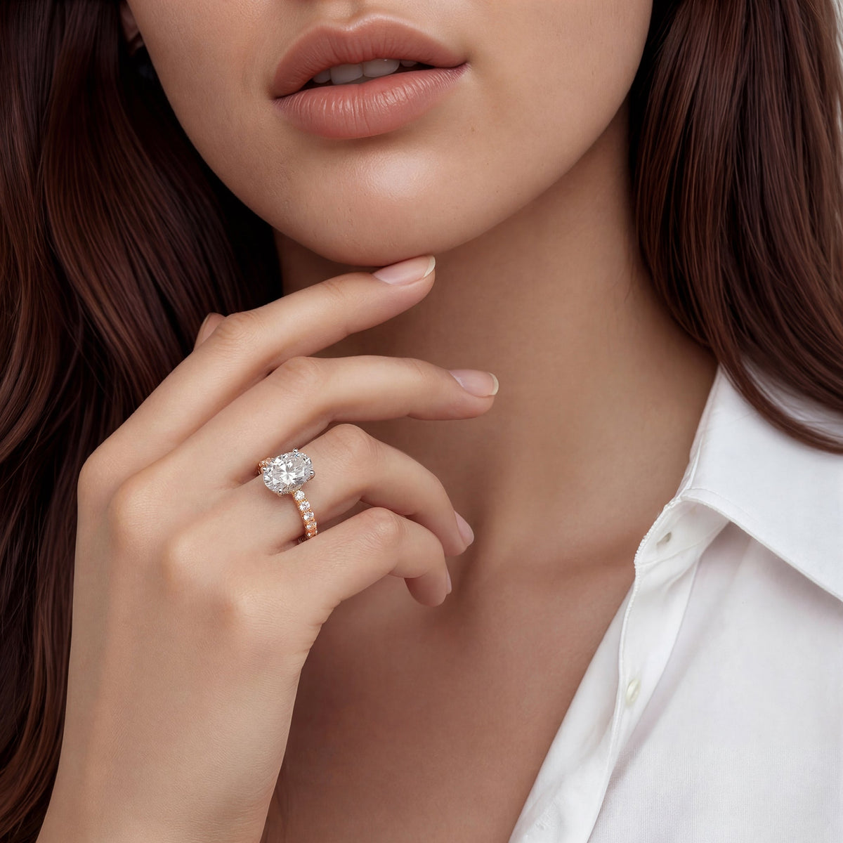 Verragio Oval Diamond Engagement Ring — photo 2 of 3
