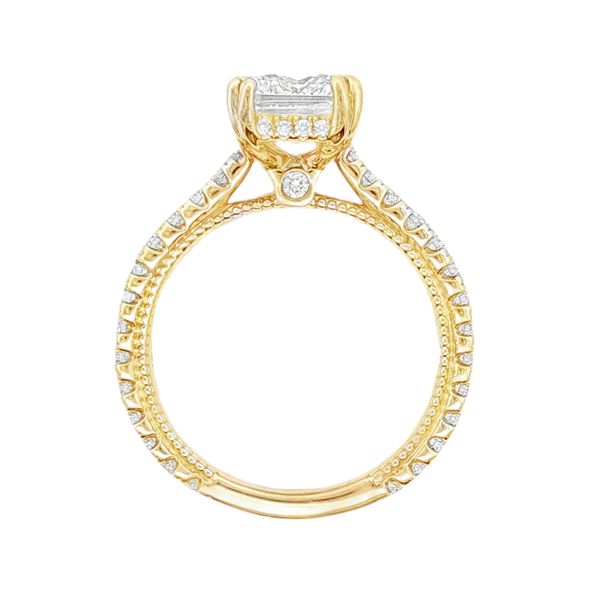 Verragio Emerald Diamond Pave Engagement Ring — photo 3 of 3