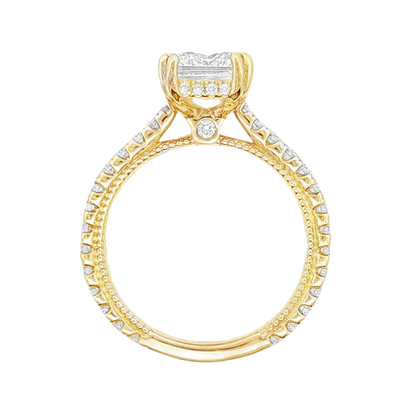 Verragio Emerald Diamond Pave Engagement Ring — photo 3 of 3