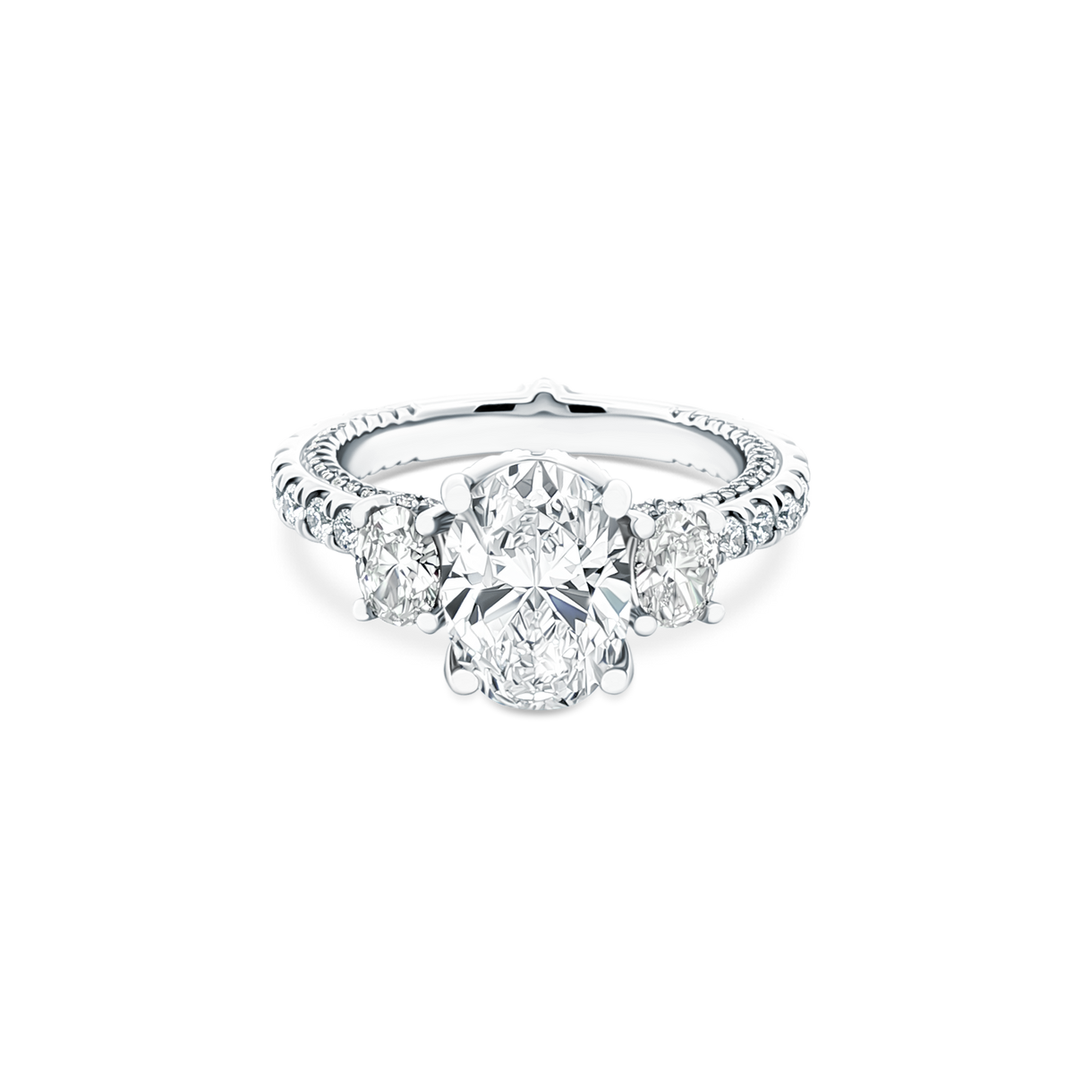 Verragio Three Stone Diamond Engagement Ring — photo 1 of 3