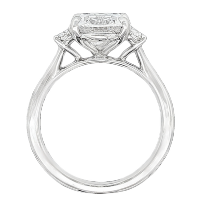 Signature Three Stone Oval Diamond Engagement Ring — photo 3 of 3