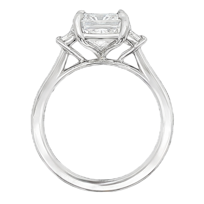Signature Three Stone Radiant Diamond Engagement Ring — photo 3 of 3