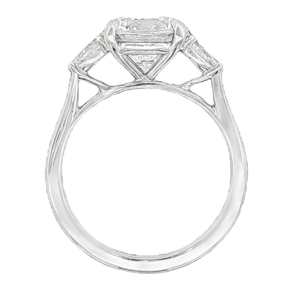 Signature Three Stone Round Diamond Engagement Ring — photo 3 of 3