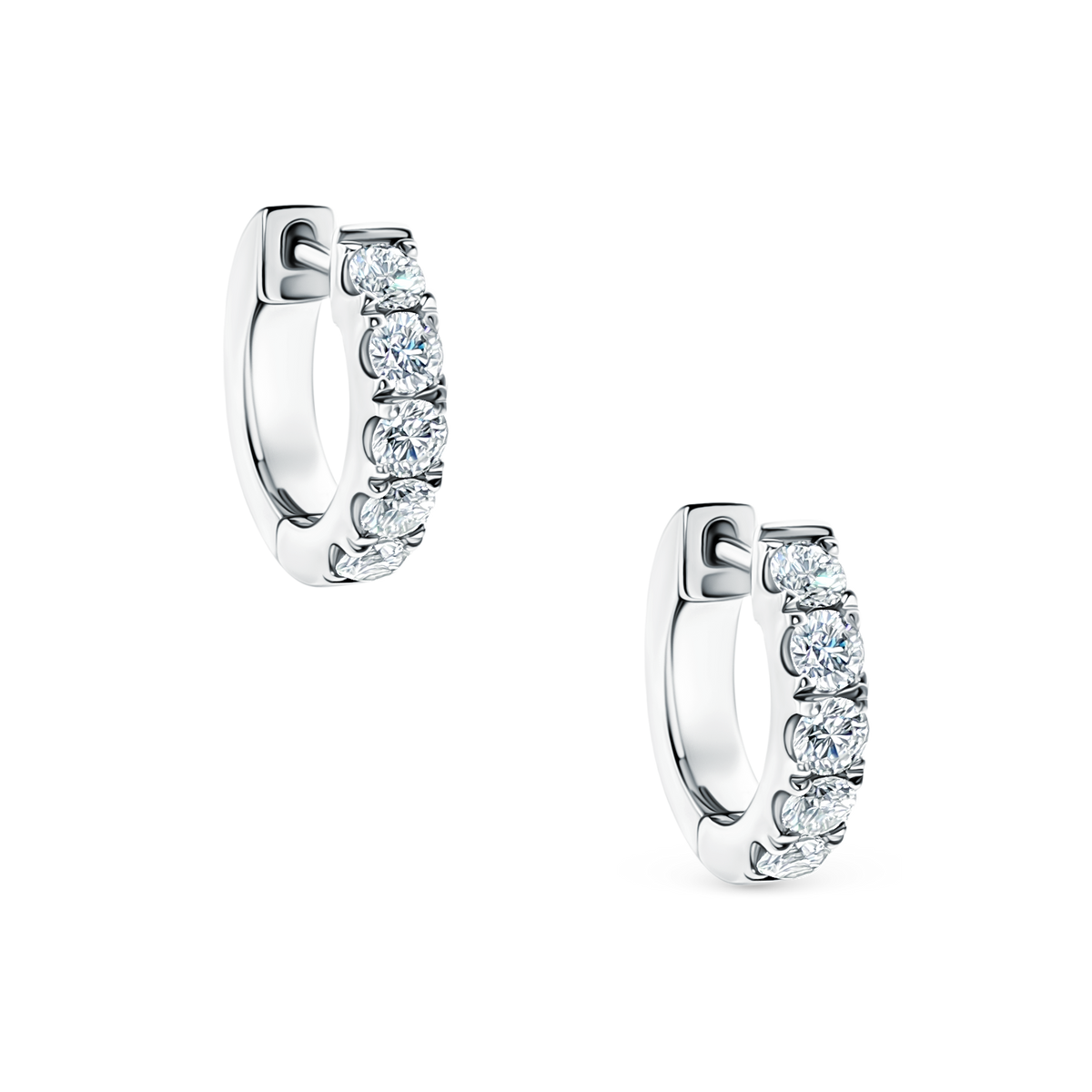 .57ct 18k White Gold Diamond Huggys — photo 1 of 2