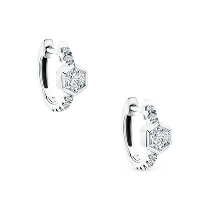 .55ct 18k White Gold Diamond Huggys — photo 1 of 2
