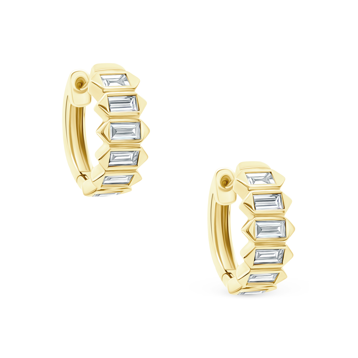 .65ct 14k Yellow Gold Diamond Huggys — photo 1 of 2