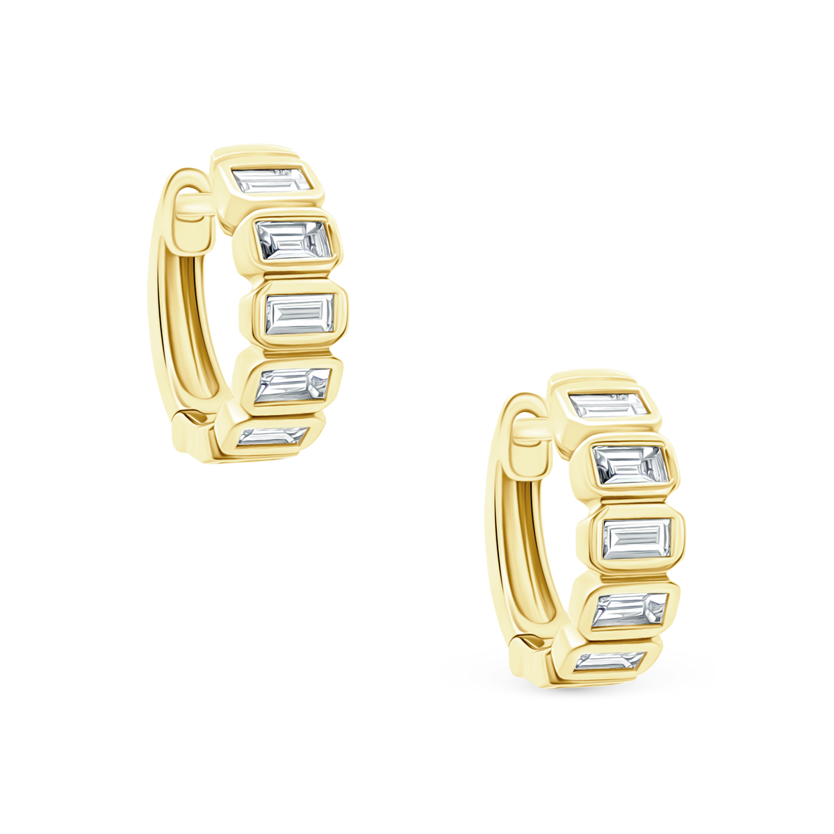 .59ct 14k Yellow Gold Diamond Huggys — photo 1 of 2