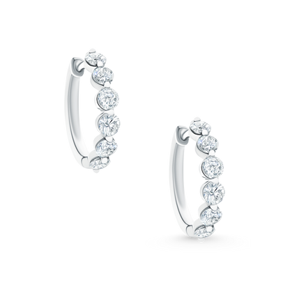 1.00ct 14k White Gold Diamond Huggys — photo 1 of 2