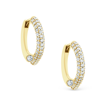 1.00ct 14k Yellow Gold Diamond Huggys — photo 1 of 2