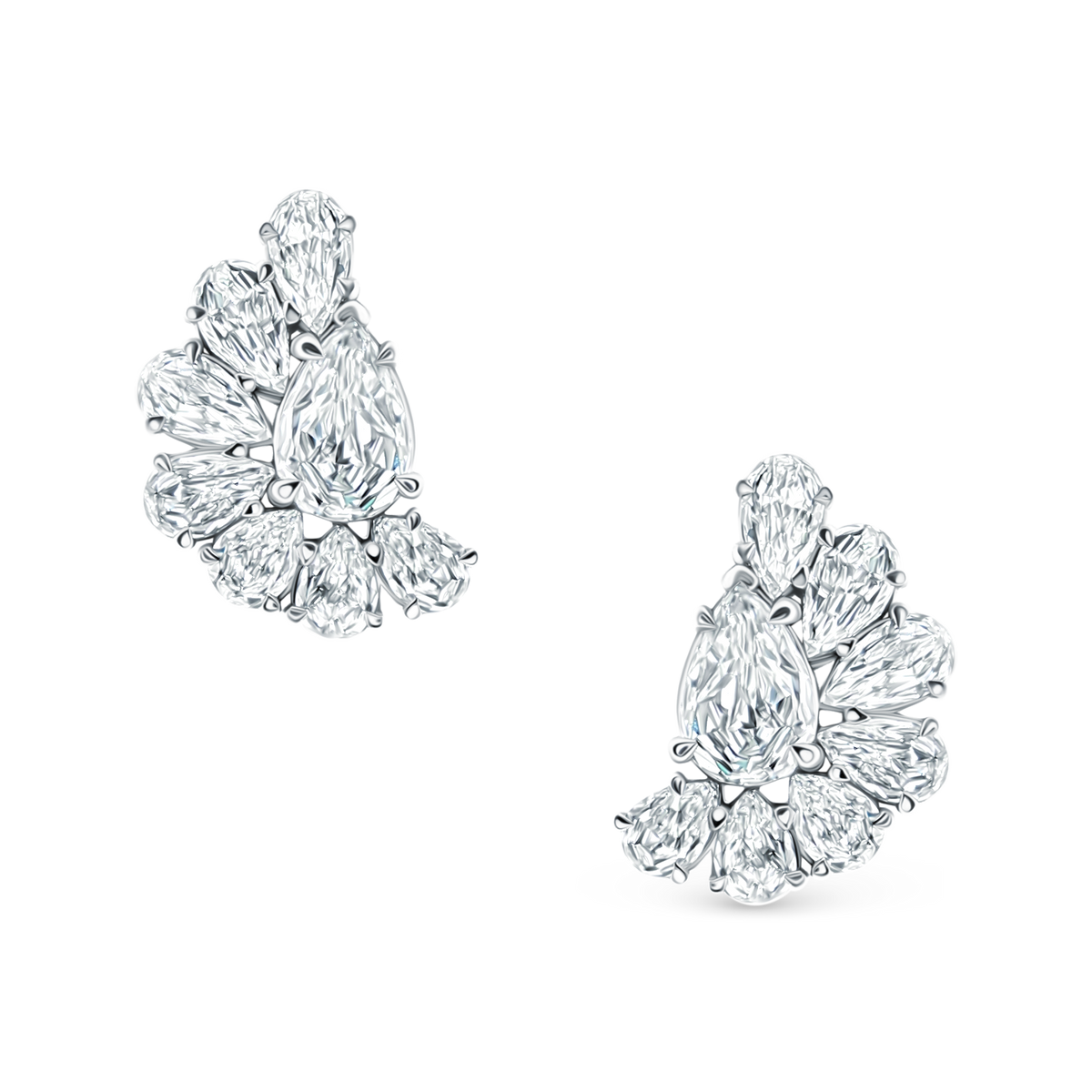 3.32ct 14k White Gold Diamond Fashion Studs — photo 1 of 2