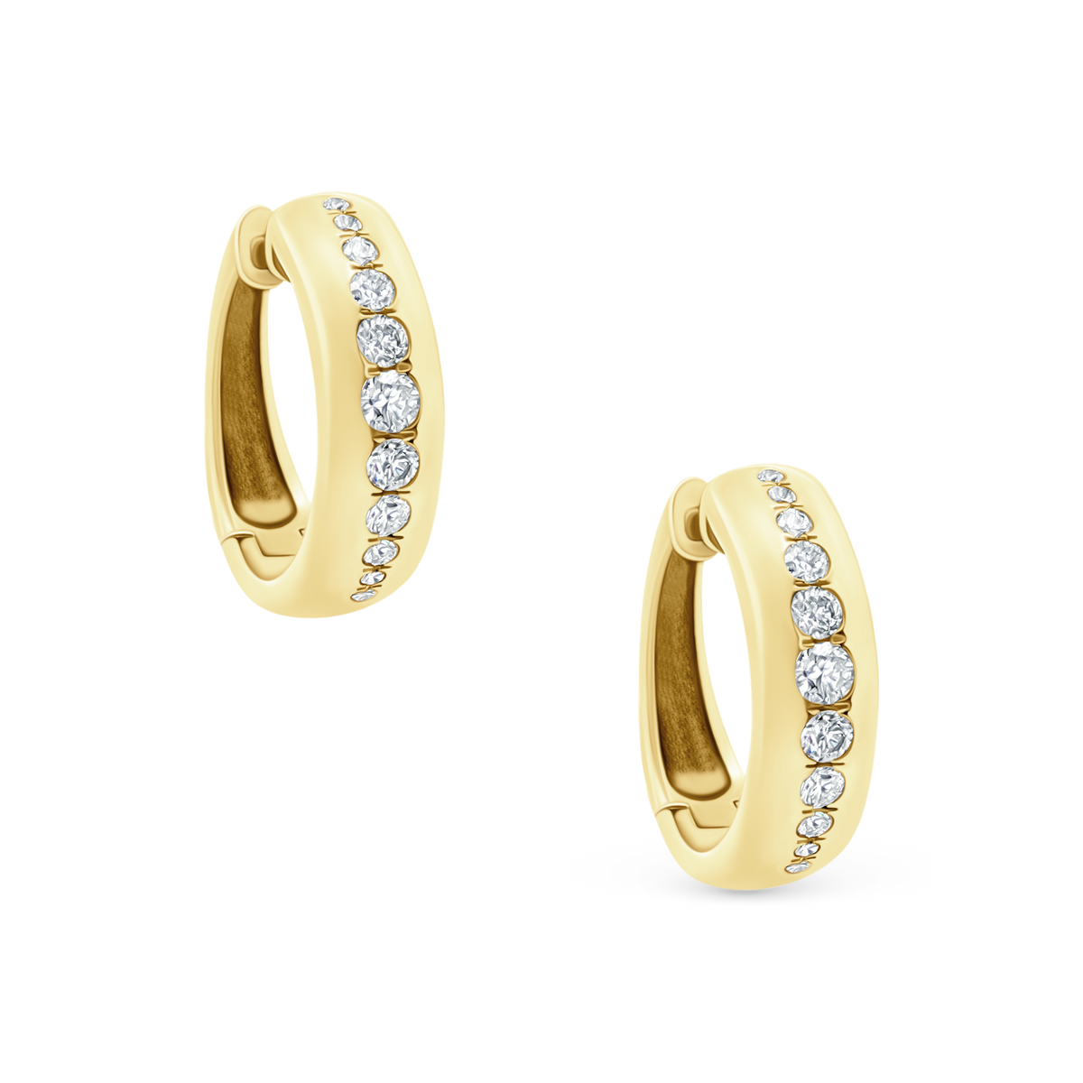 .31ct 18k Yellow Gold Diamond Huggys — photo 1 of 2