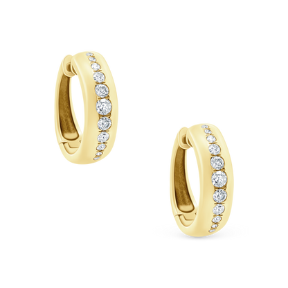 .31ct 18k Yellow Gold Diamond Huggys — photo 1 of 2