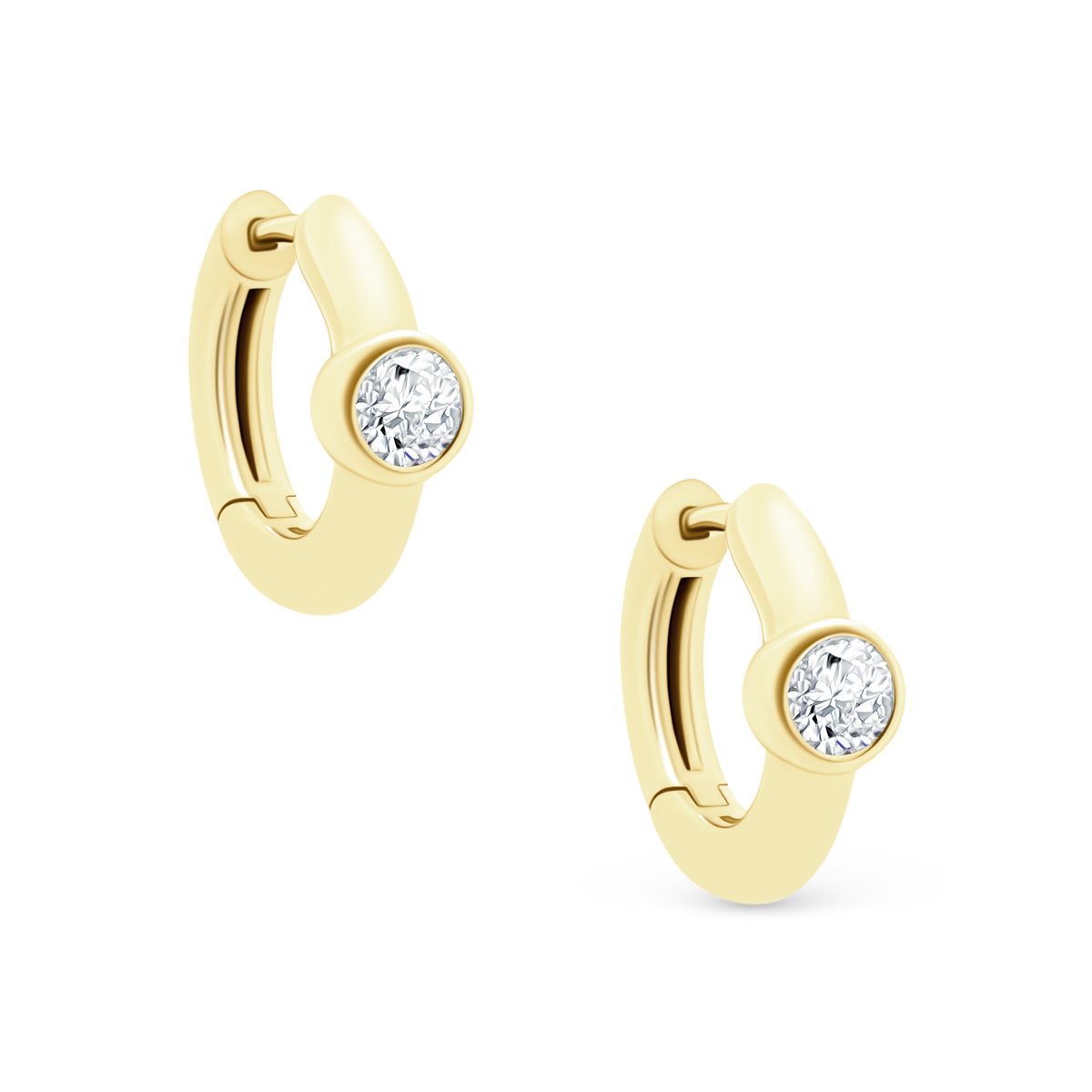 .50ct 18k Yellow Gold Diamond Huggys — photo 1 of 2