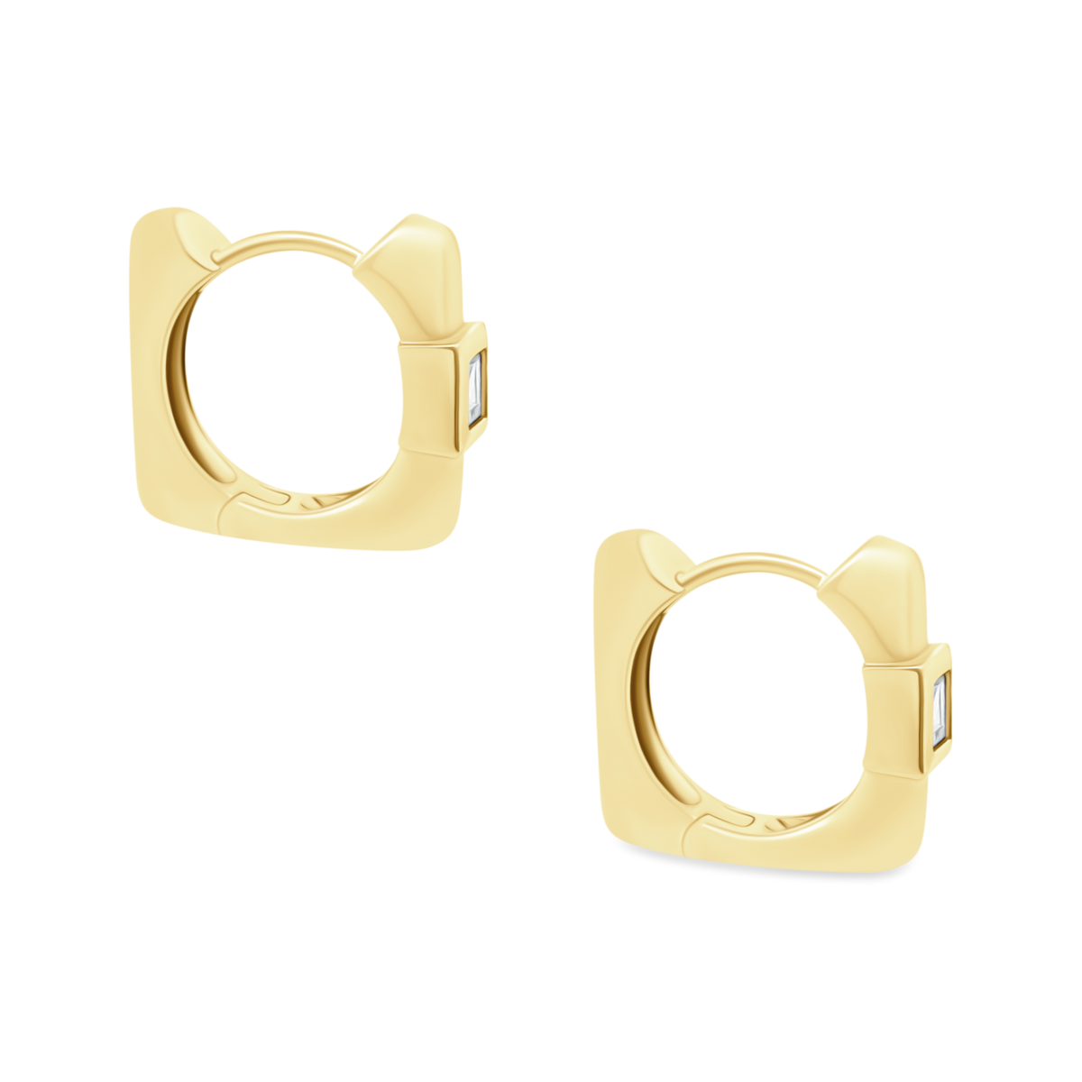 .28ct 18k Yellow Gold Diamond Huggys — photo 3 of 3