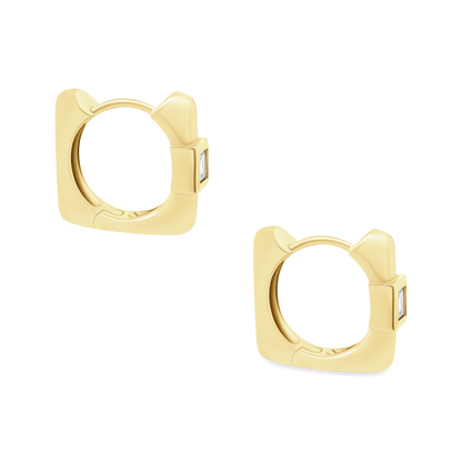 .28ct 18k Yellow Gold Diamond Huggys — photo 3 of 3