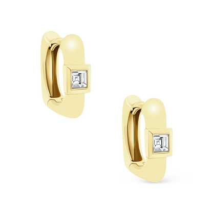.28ct 18k Yellow Gold Diamond Huggys — photo 1 of 3