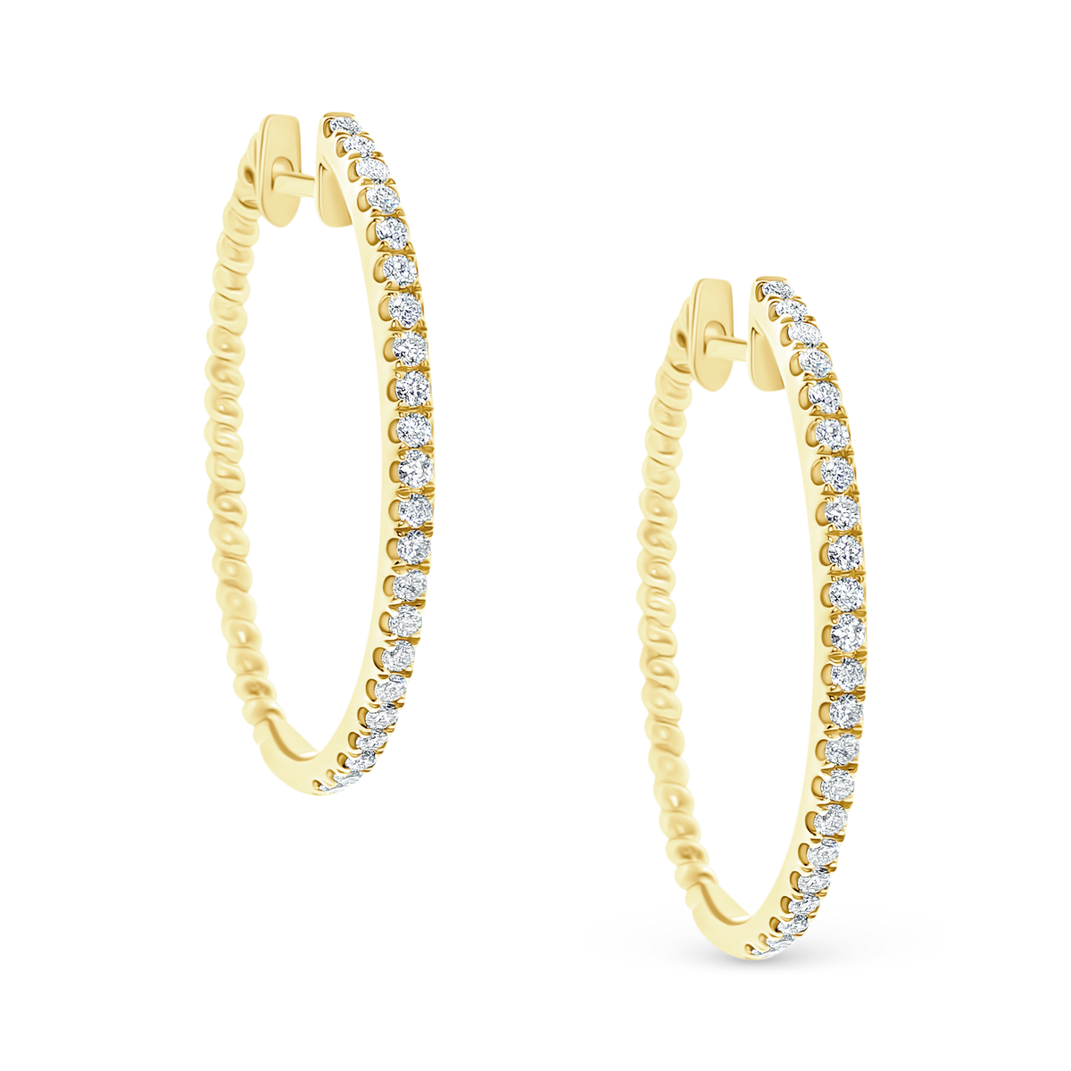 .54ct 18k Yellow Gold Diamond Hoops — photo 1 of 2