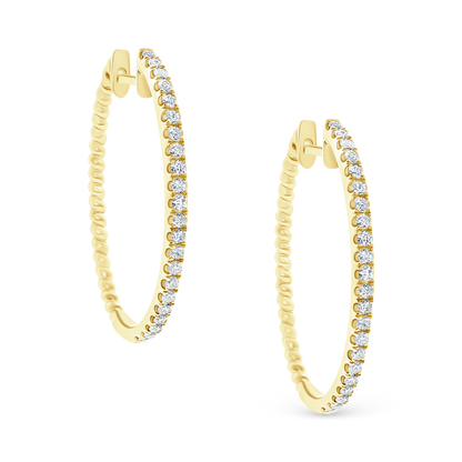 .54ct 18k Yellow Gold Diamond Hoops — photo 1 of 2