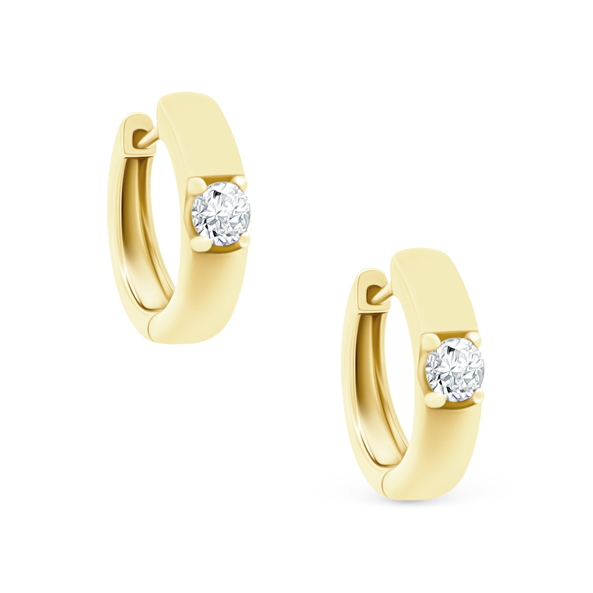 .26ct 14k Yellow Gold Diamond Huggys — photo 1 of 2